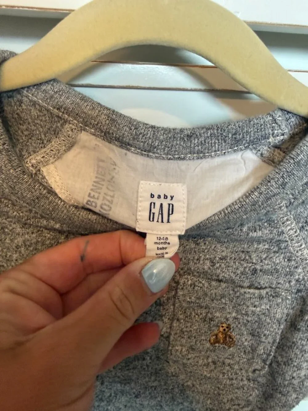 Baby Gap Baby Brannan Grey Crewneck Sweater 12-18M